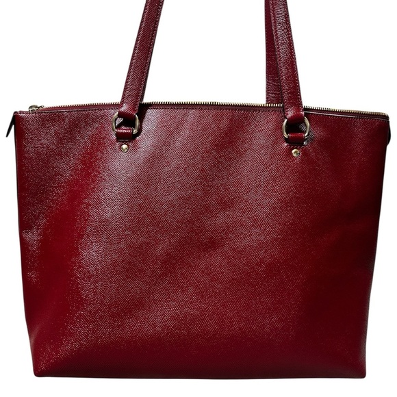 Coach Gallery Tote Red Gold Hardware Year Made 2019 11”x13”x5.5” - Picture 4 of 8
